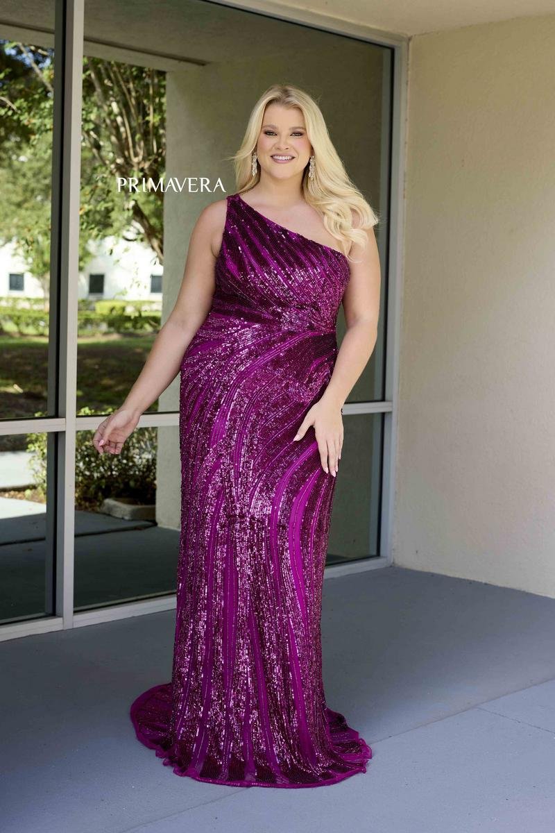 Primavera Couture 14075 Grape Prom Dress