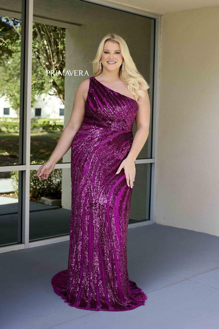 Primavera Couture 14075 Grape Prom Dress