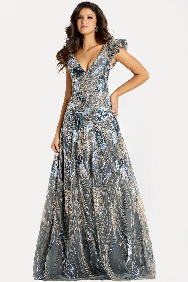 Jovani 45942 Grey Prom Dress