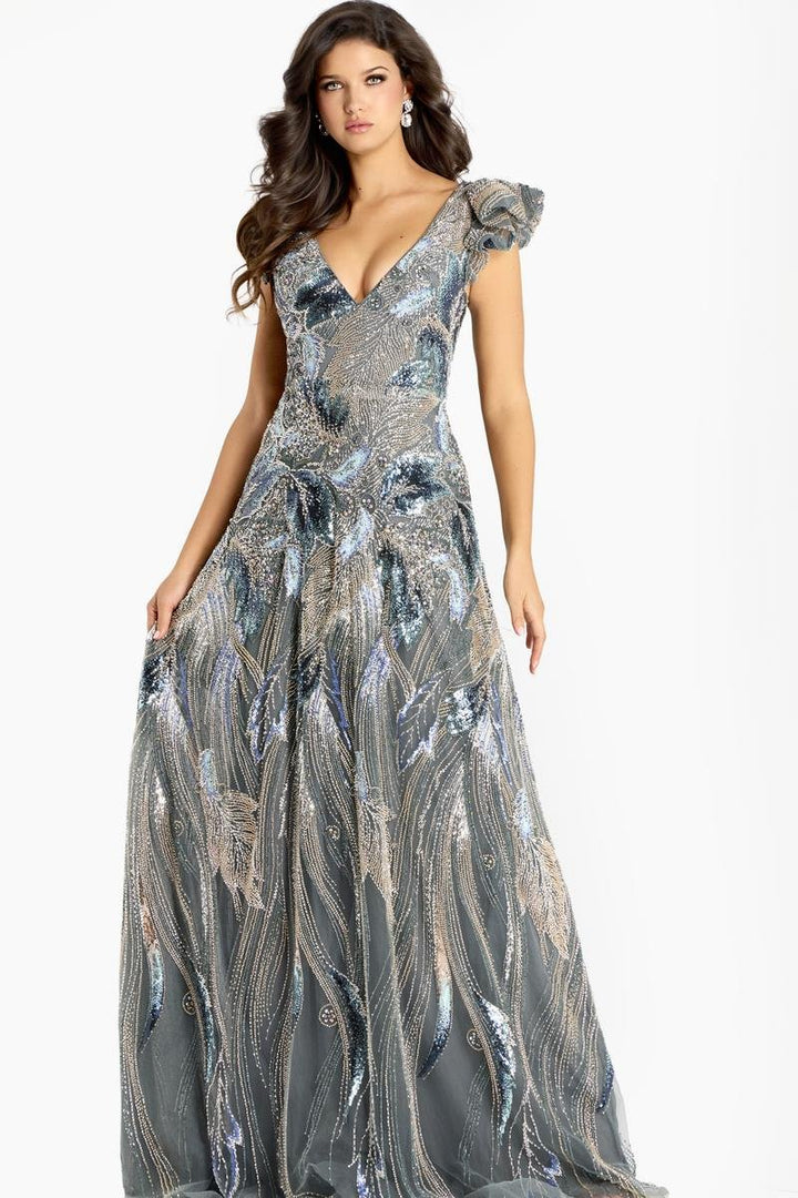Jovani 45942 Grey Prom Dress