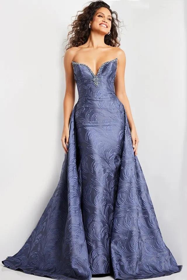 Jovani 26115 — Grey/Blue