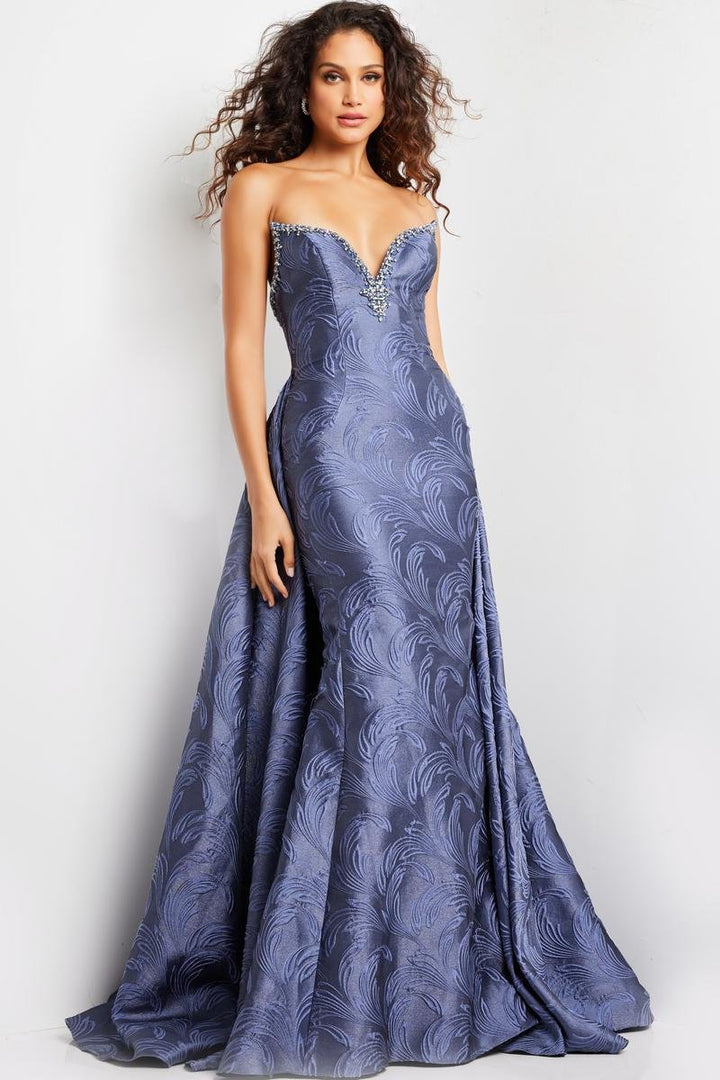 Jovani 26115 — Grey/Blue