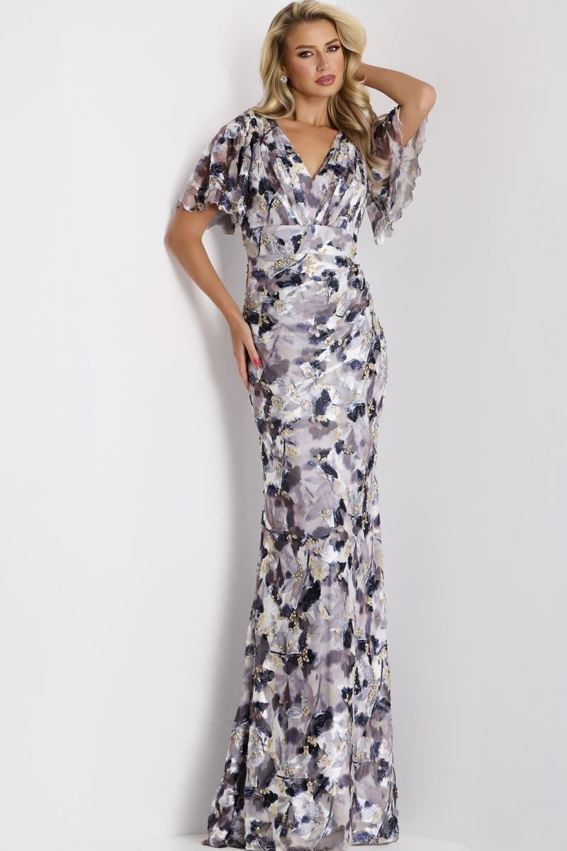 Jovani 43046 — Grey Multi
