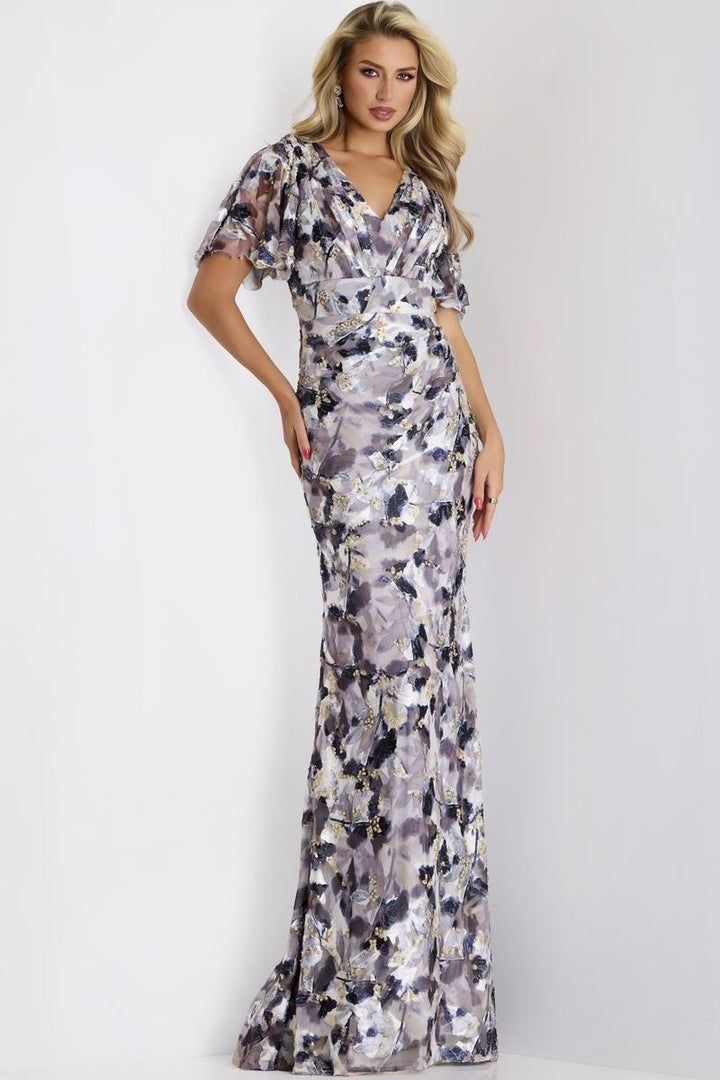 Jovani 43046 — Grey Multi