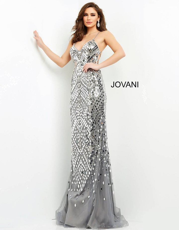 Jovani 06676 — Gunmetal