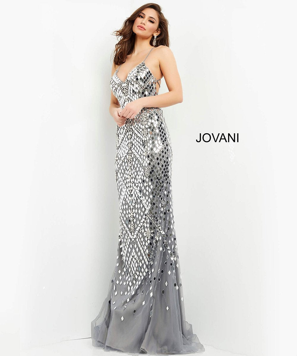 Jovani 06676 — Gunmetal