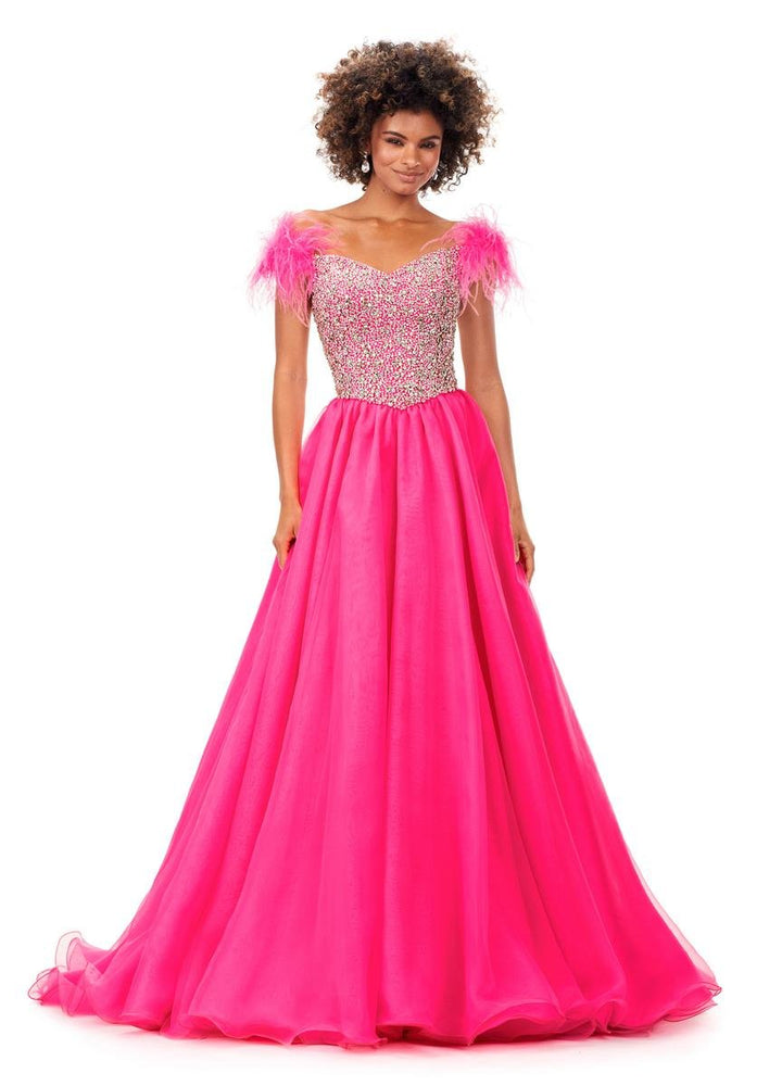 Ashley Lauren 11314 Hot Pink Prom Dress