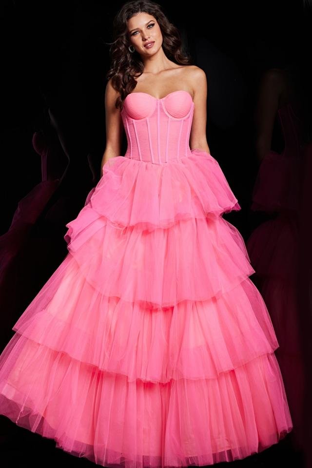 Jovani 37062 — Hot Pink