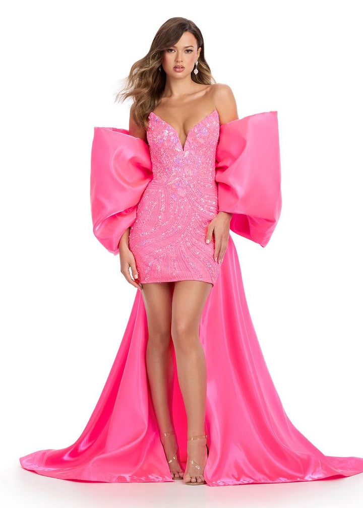 Ashley Lauren 12007 Hot Pink Prom Dress