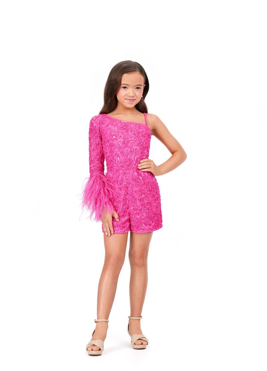 Ashley Lauren 8192 Hot Pink Prom Dress