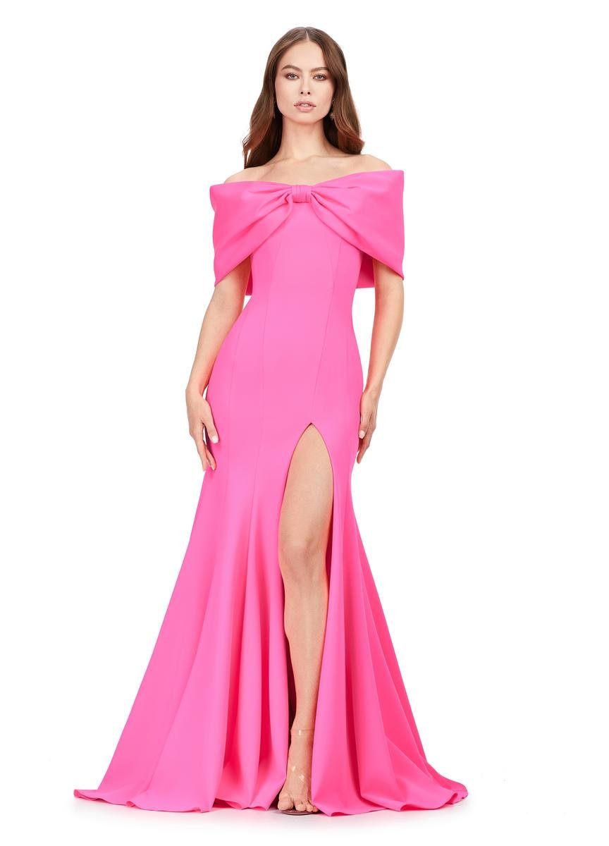 Ashley Lauren 11412 Hot Pink Prom Dress