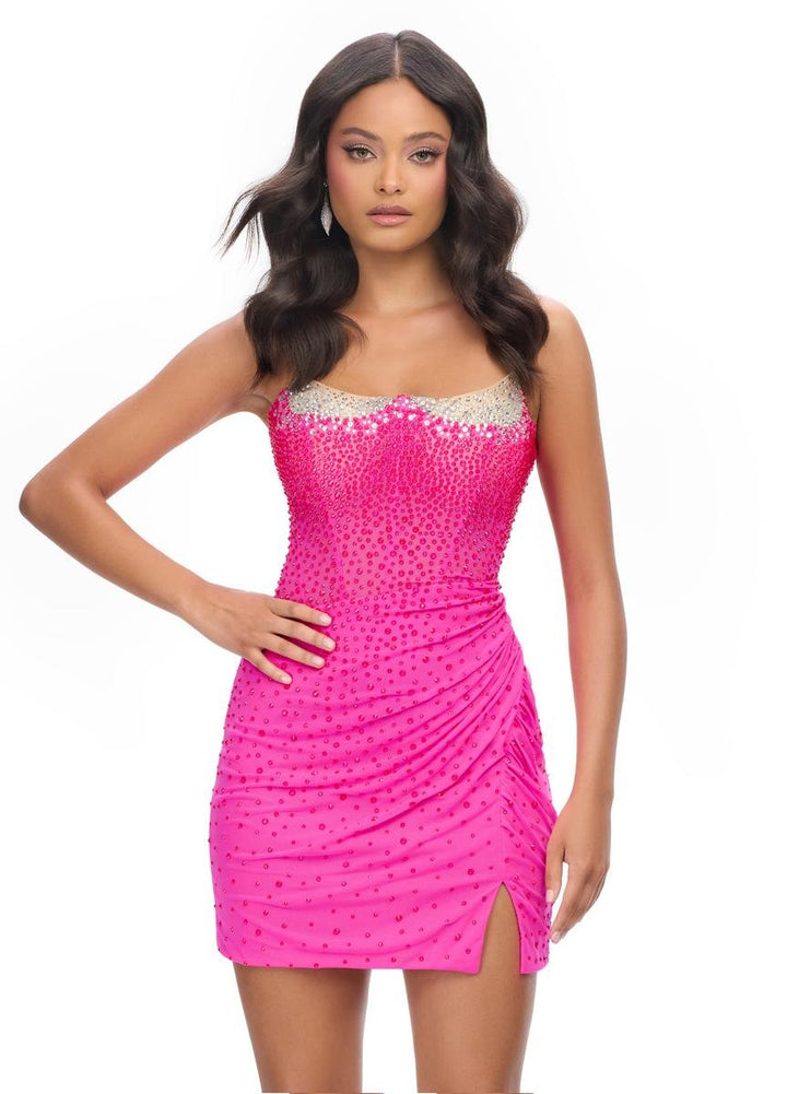 Ashley Lauren 4690 Hot Pink Prom Dress