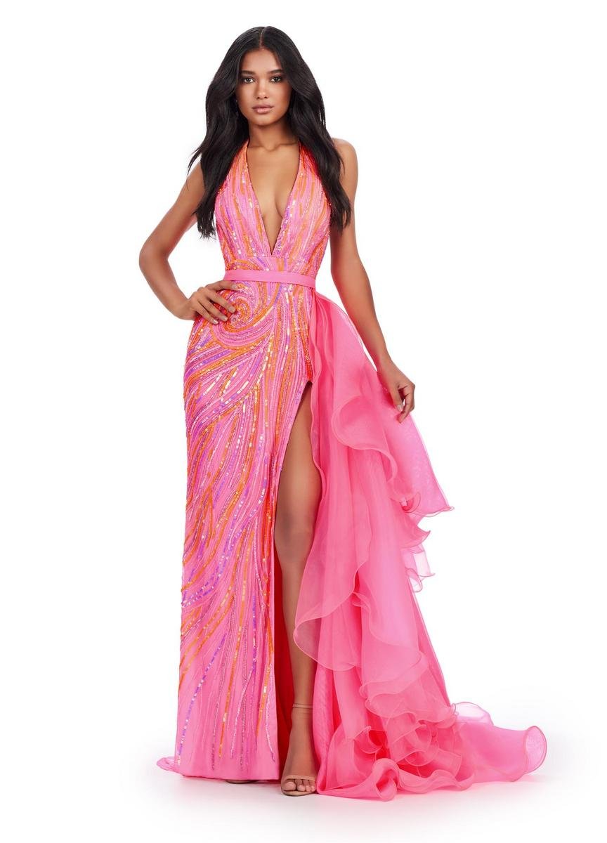 Ashley Lauren 11601 Hot Pink Prom Dress