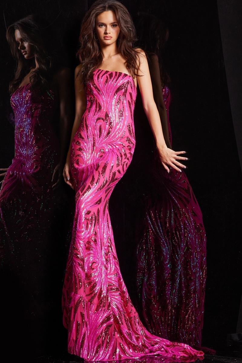 Jovani 23876 — Hot Pink