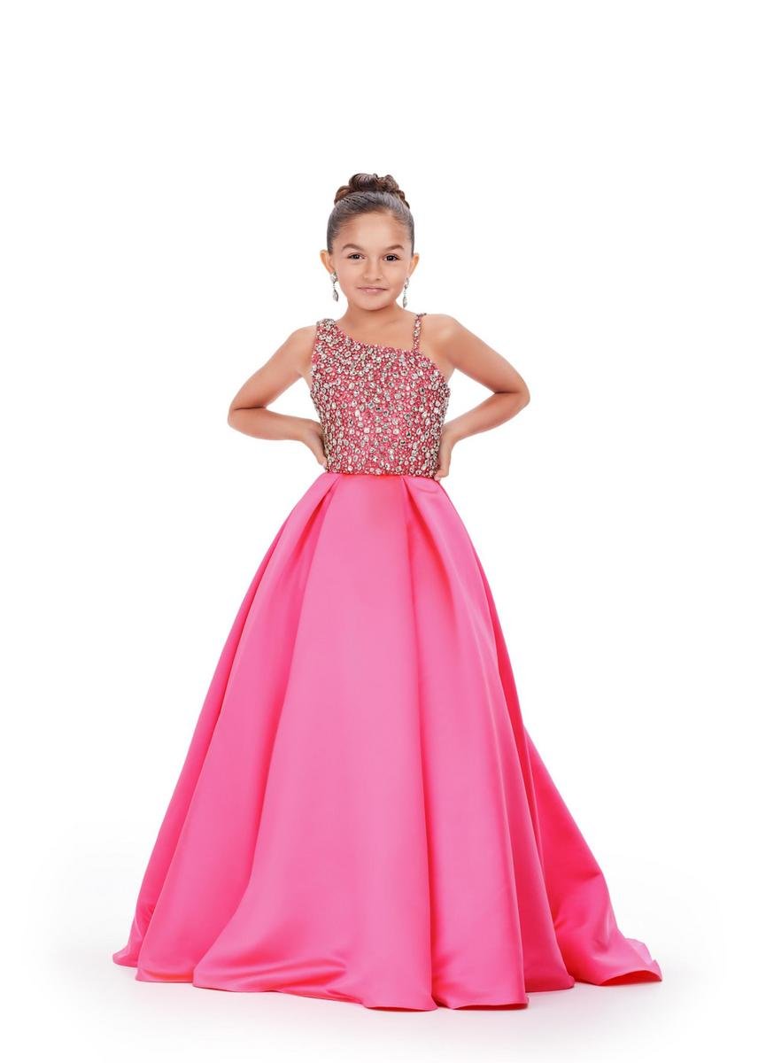 Ashley Lauren 8153 Hot Pink Prom Dress