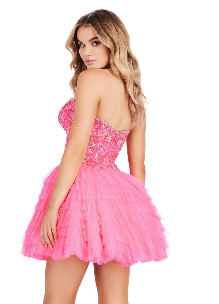 Ashley Lauren 4671 Hot Pink Prom Dress