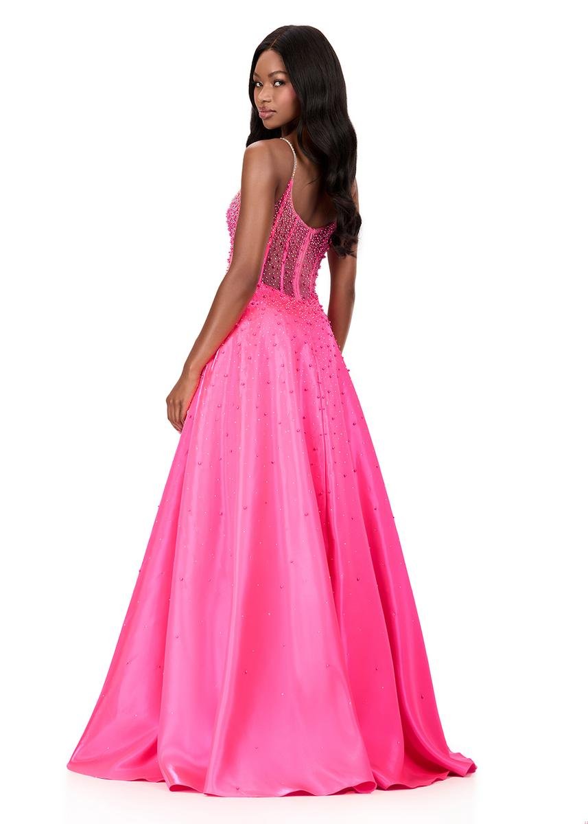 Ashley Lauren 12182 Hot Pink Prom Dress
