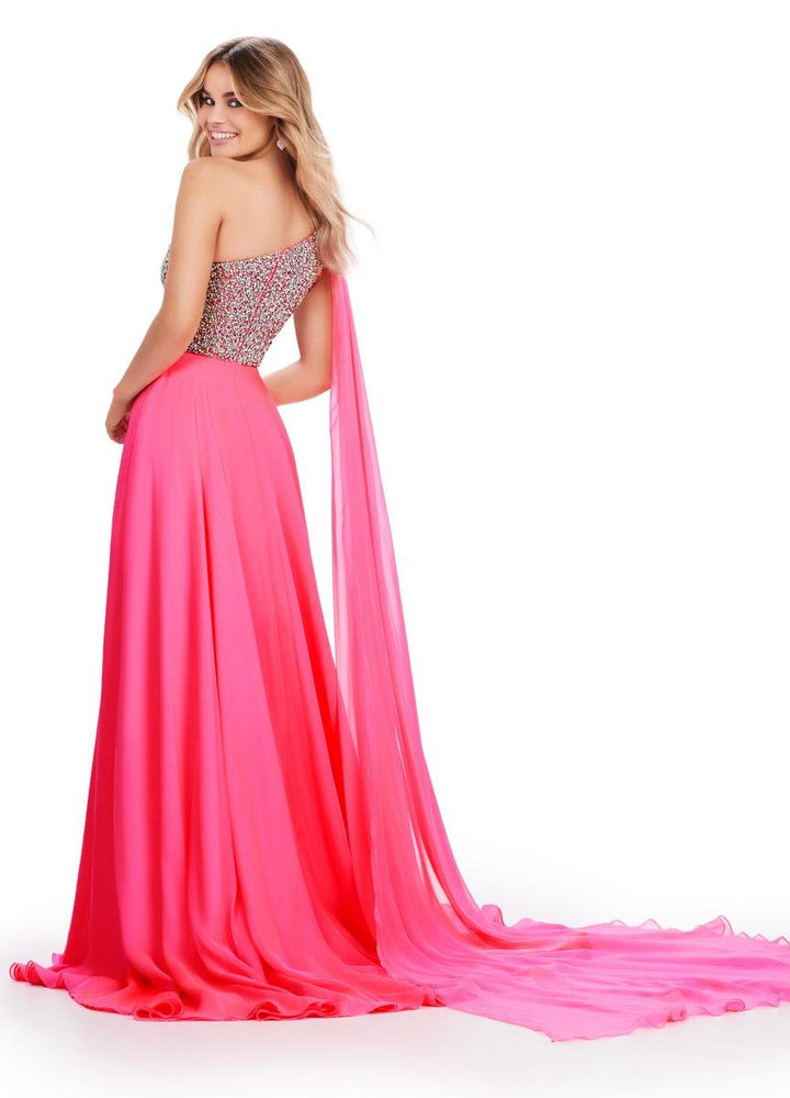 Ashley Lauren 11482 Hot Pink Prom Dress