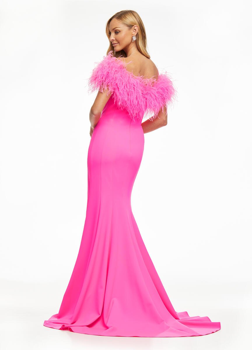 Ashley Lauren 11101 Hot Pink Prom Dress