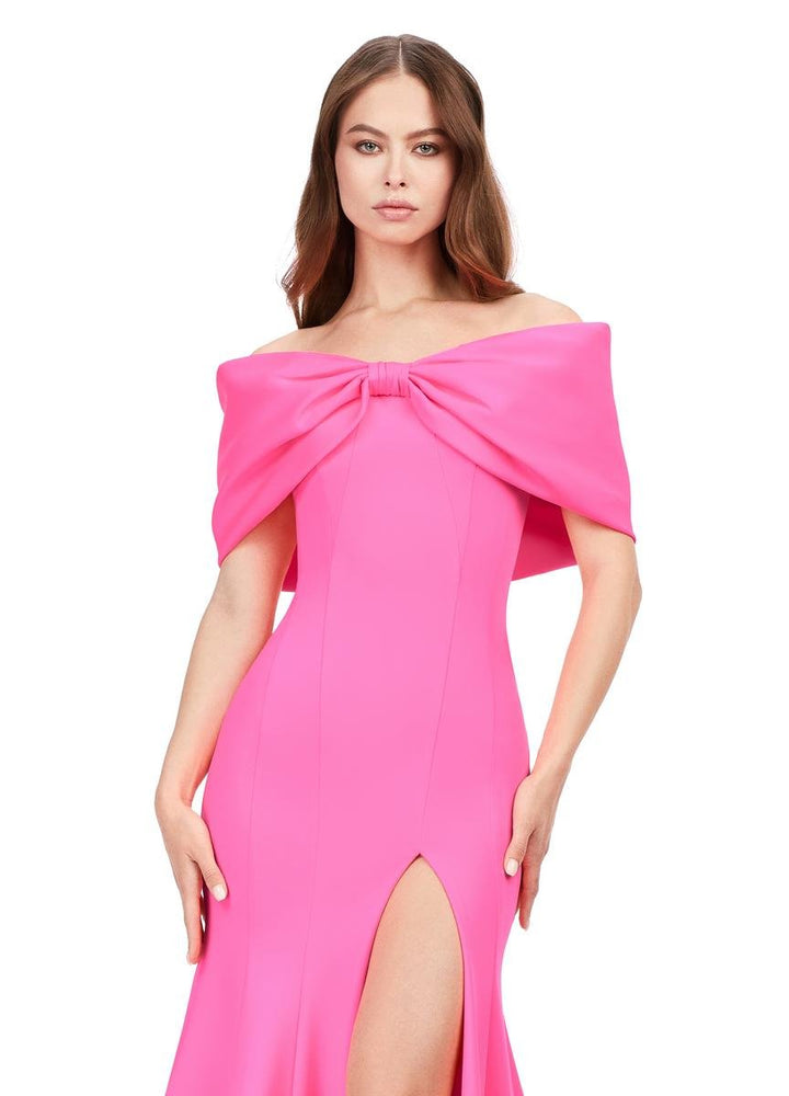 Ashley Lauren 11412 Hot Pink Prom Dress
