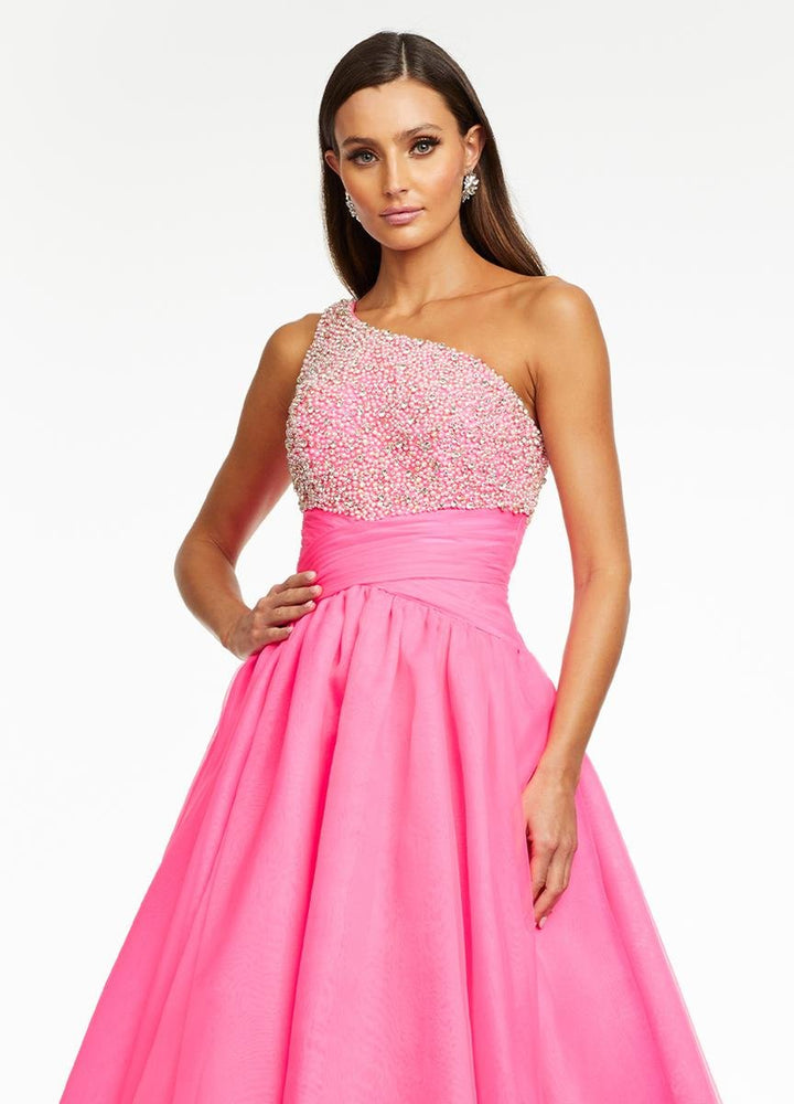 Ashley Lauren 11127 Hot Pink Prom Dress