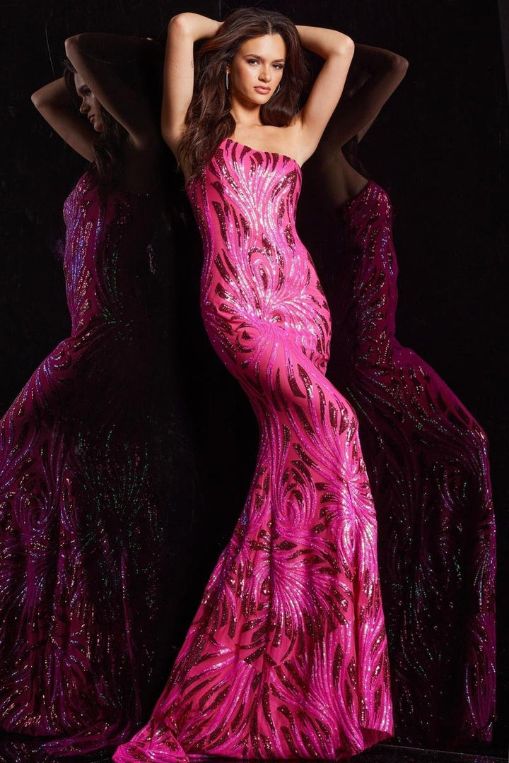 Jovani 23876 — Hot Pink