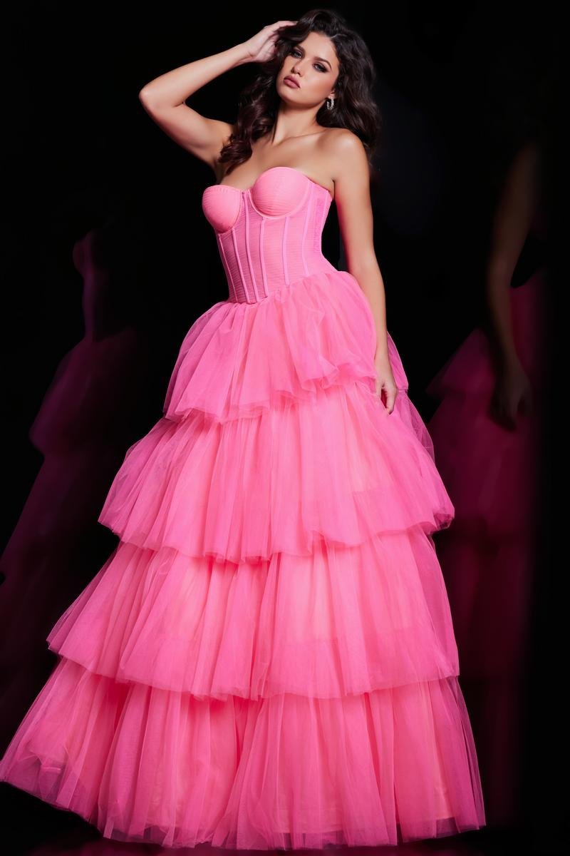Jovani 37062 — Hot Pink
