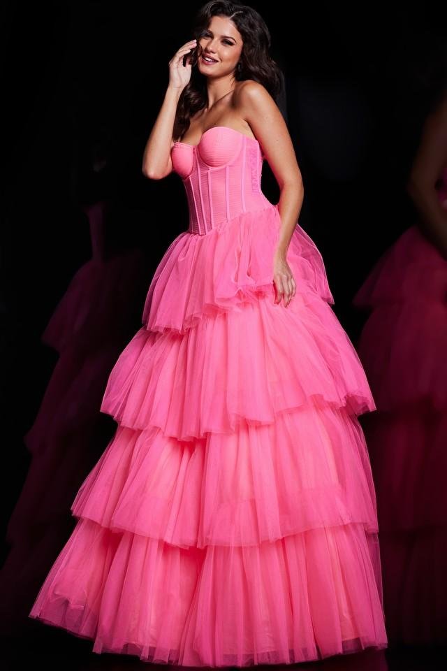 Jovani 37062 — Hot Pink