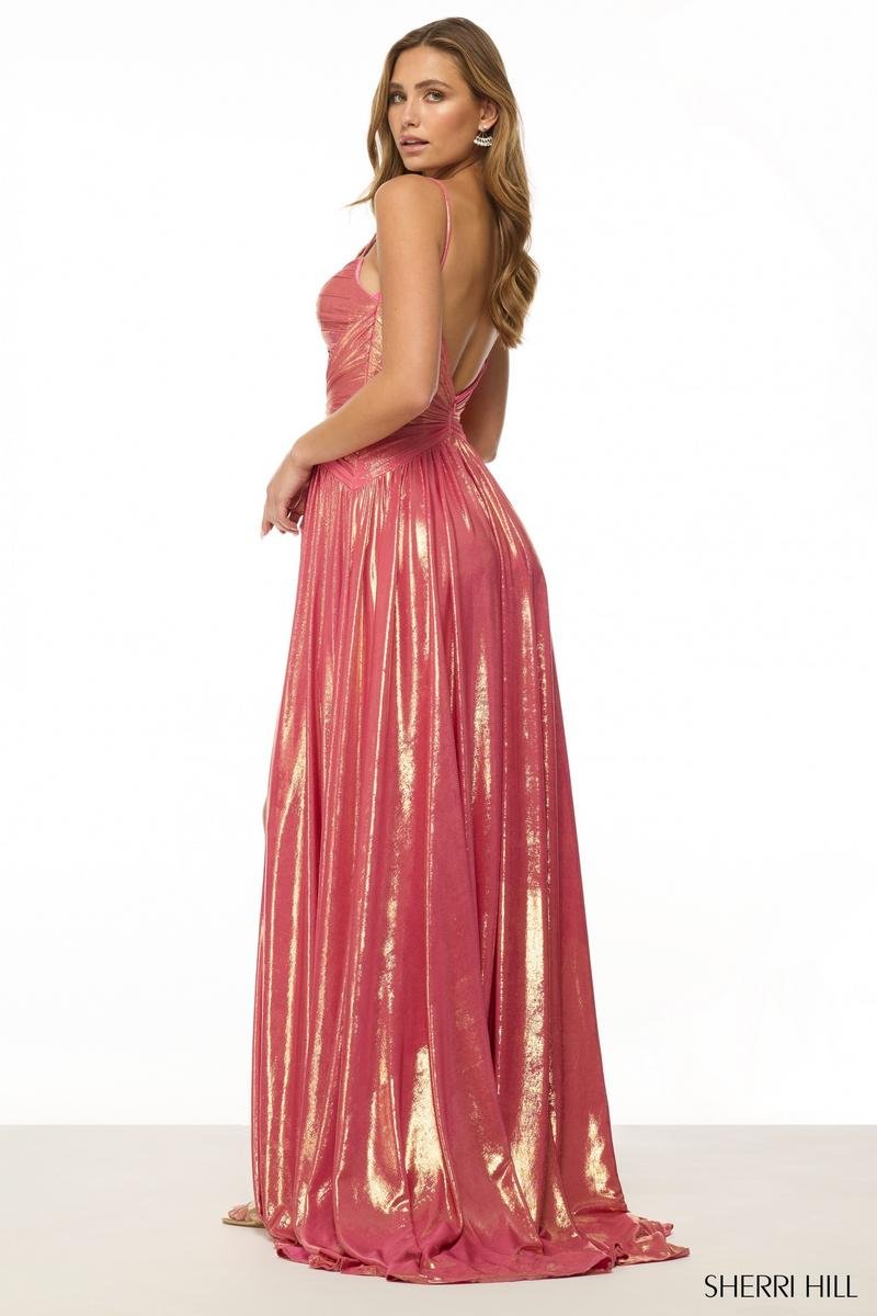 Sherri Hill 57167 — Hot Pink/Gold