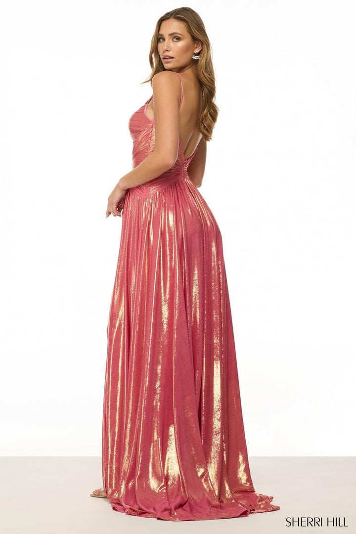 Sherri Hill 57167 — Hot Pink/Gold