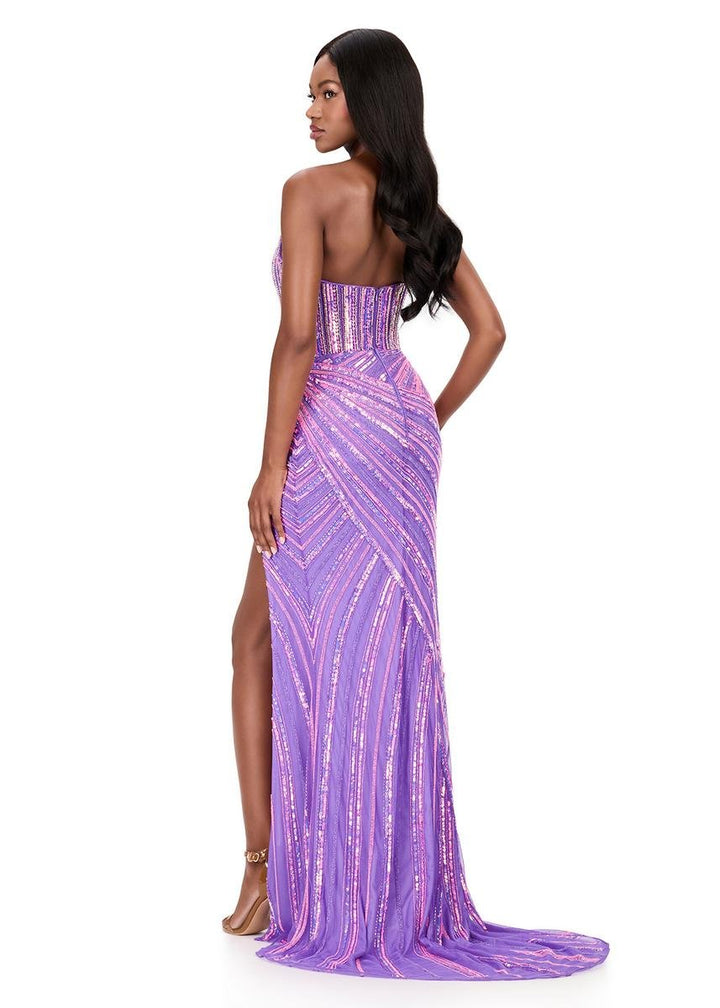Ashley Lauren 12150 Hot Pink Orchid Prom Dress
