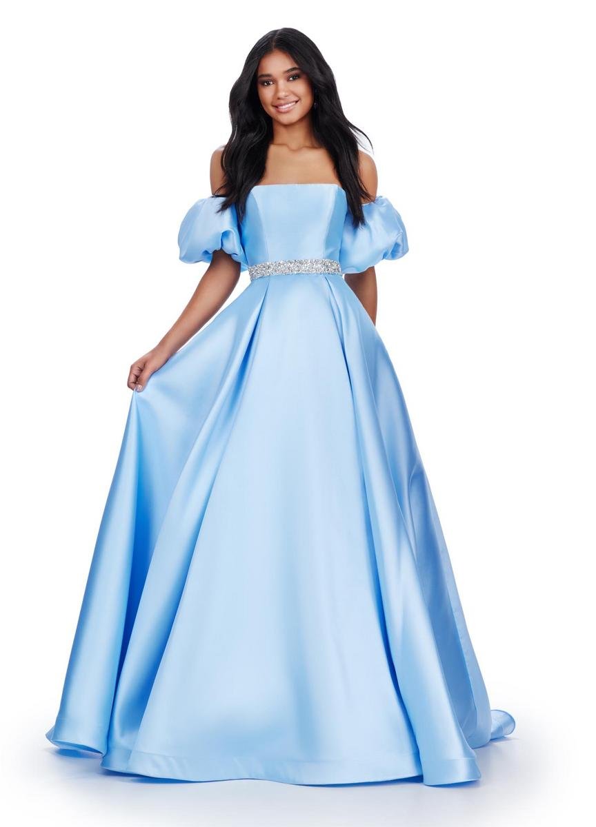 Ashley Lauren 11543 Ice Blue Prom Dress