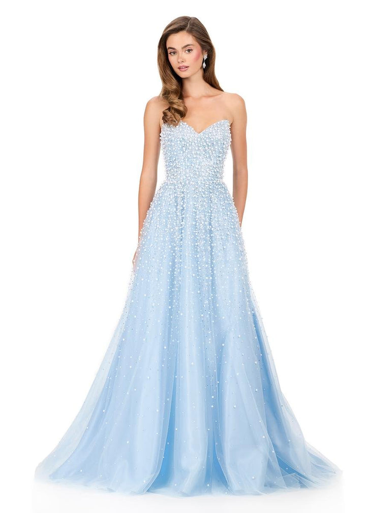 Ashley Lauren 12180 Ice Blue Prom Dress