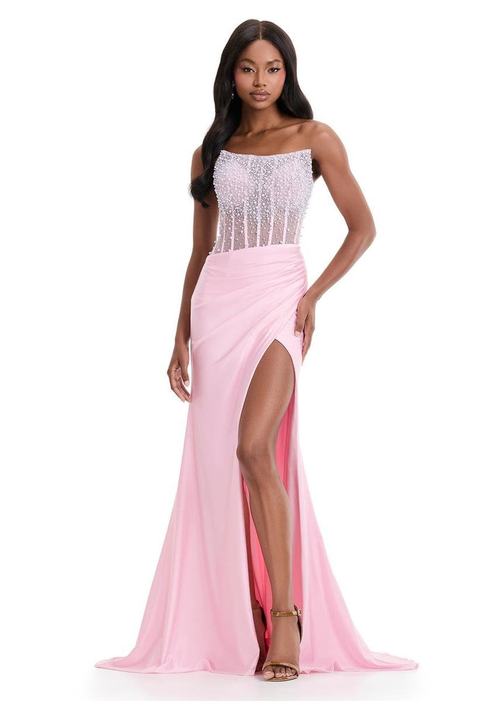 Ashley Lauren 12087 Ice Pink Prom Dress