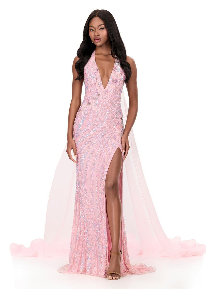 Ashley Lauren 12293 Ice Pink Prom Dress