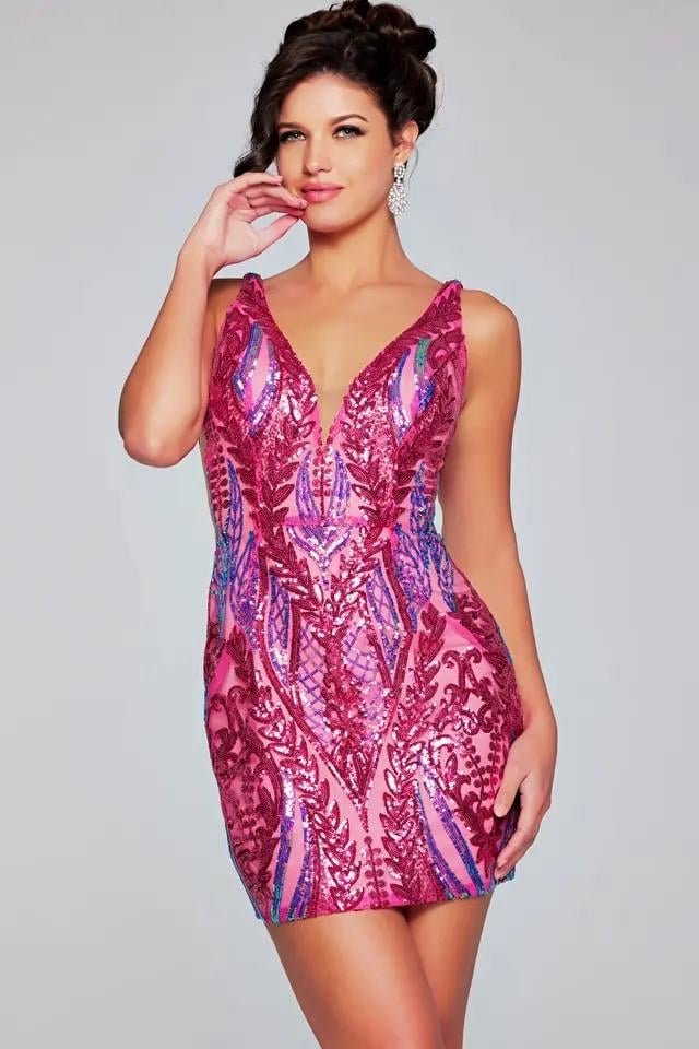 Jovani 36784 — Irredescent Hot Pink