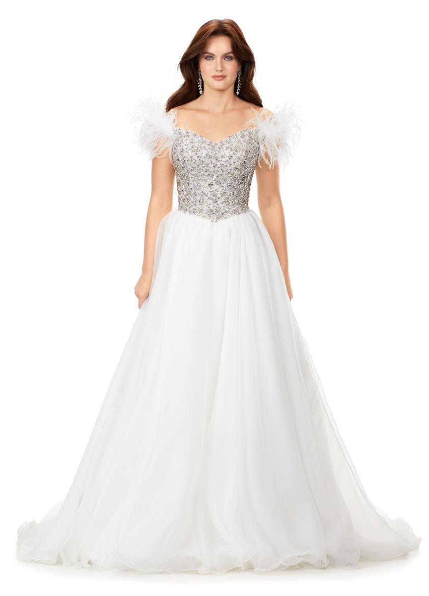 Ashley Lauren 11314 Ivory Prom Dress