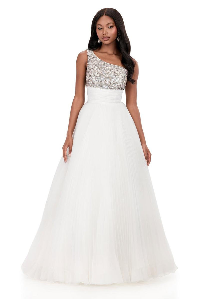 Ashley Lauren 12275 Ivory Prom Dress