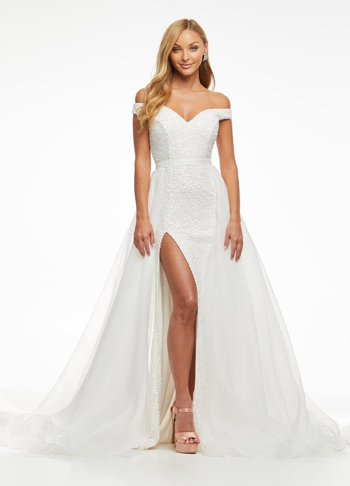 Ashley Lauren 1739 Ivory Prom Dress