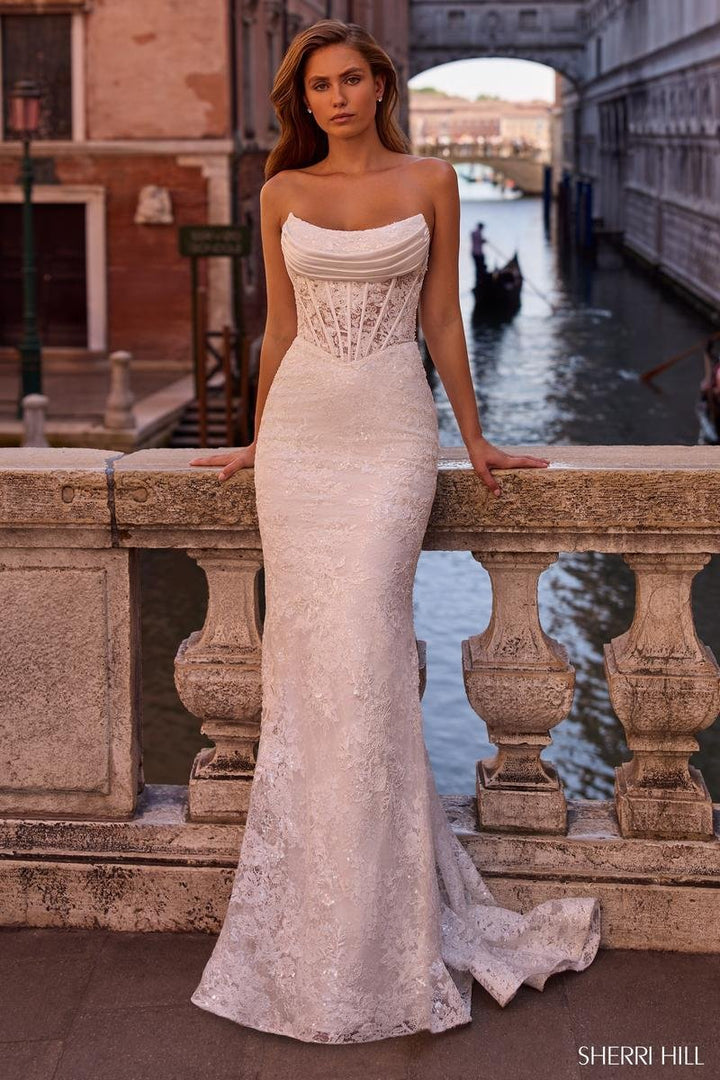 Sherri Hill 57448 Ivory Prom Dress