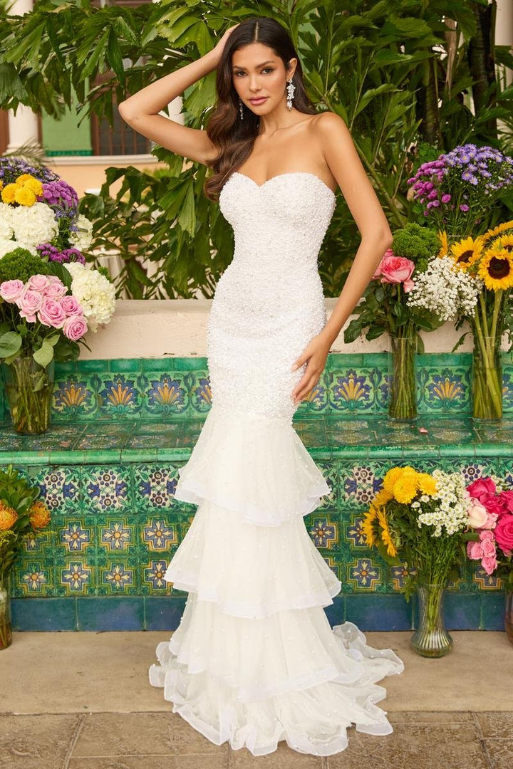 Ava Presley 47251 Ivory Prom Dress