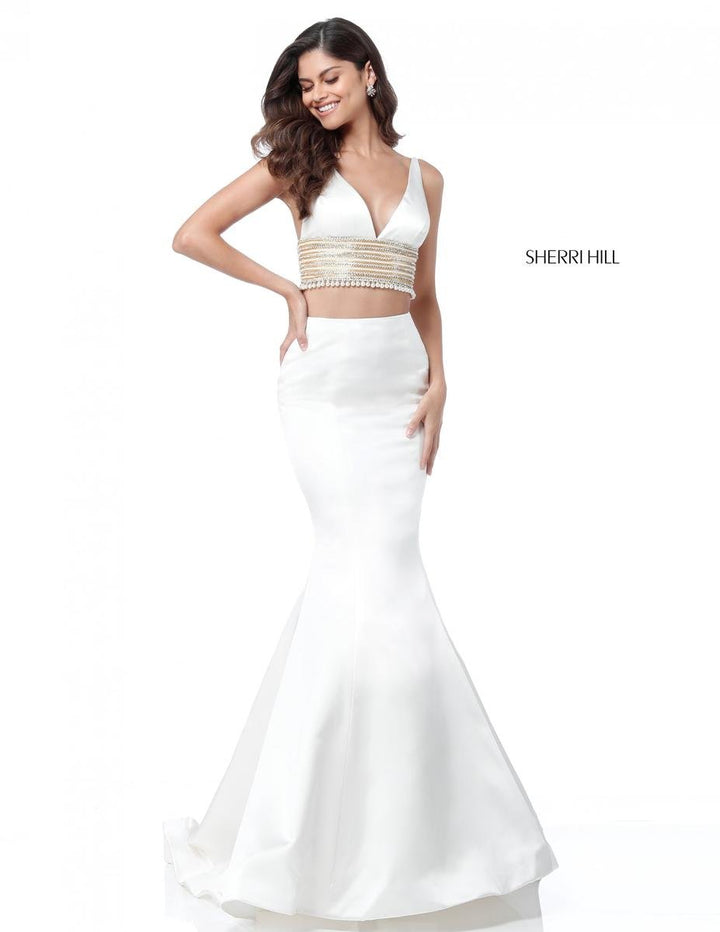 Sherri Hill 51711 Ivory Prom Dress