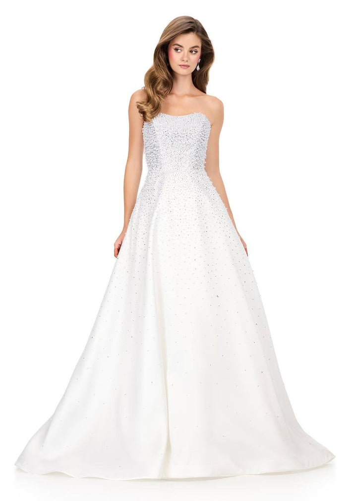 Ashley Lauren 12192 Ivory Prom Dress