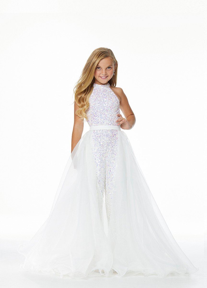 Ashley Lauren 8067 Ivory Prom Dress