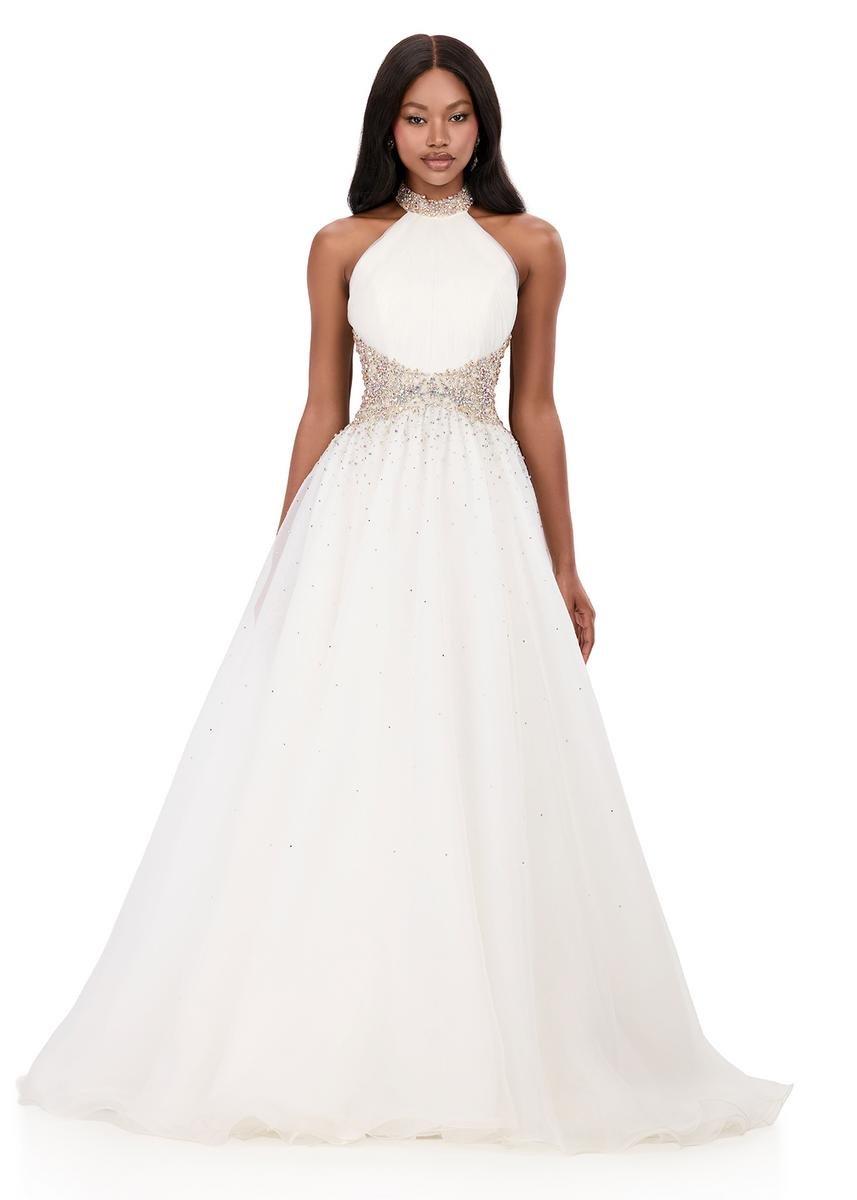 Ashley Lauren 12283 Ivory Prom Dress