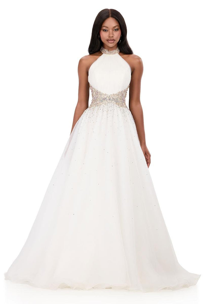 Ashley Lauren 12283 Ivory Prom Dress