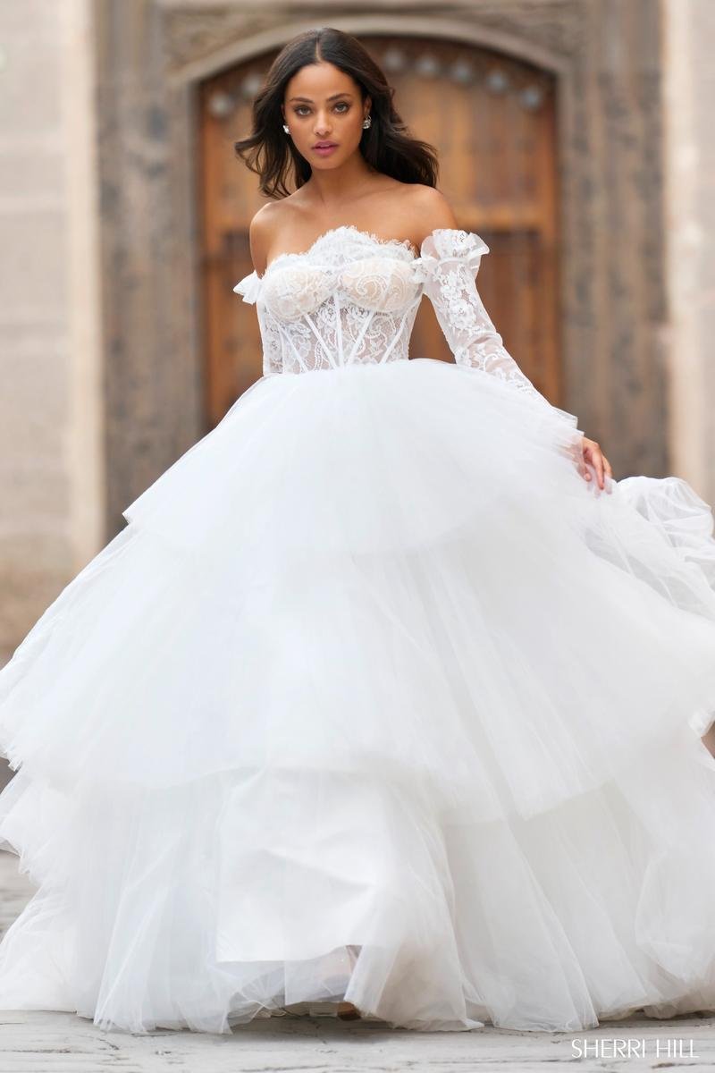 Sherri Hill 55437 Ivory Prom Dress