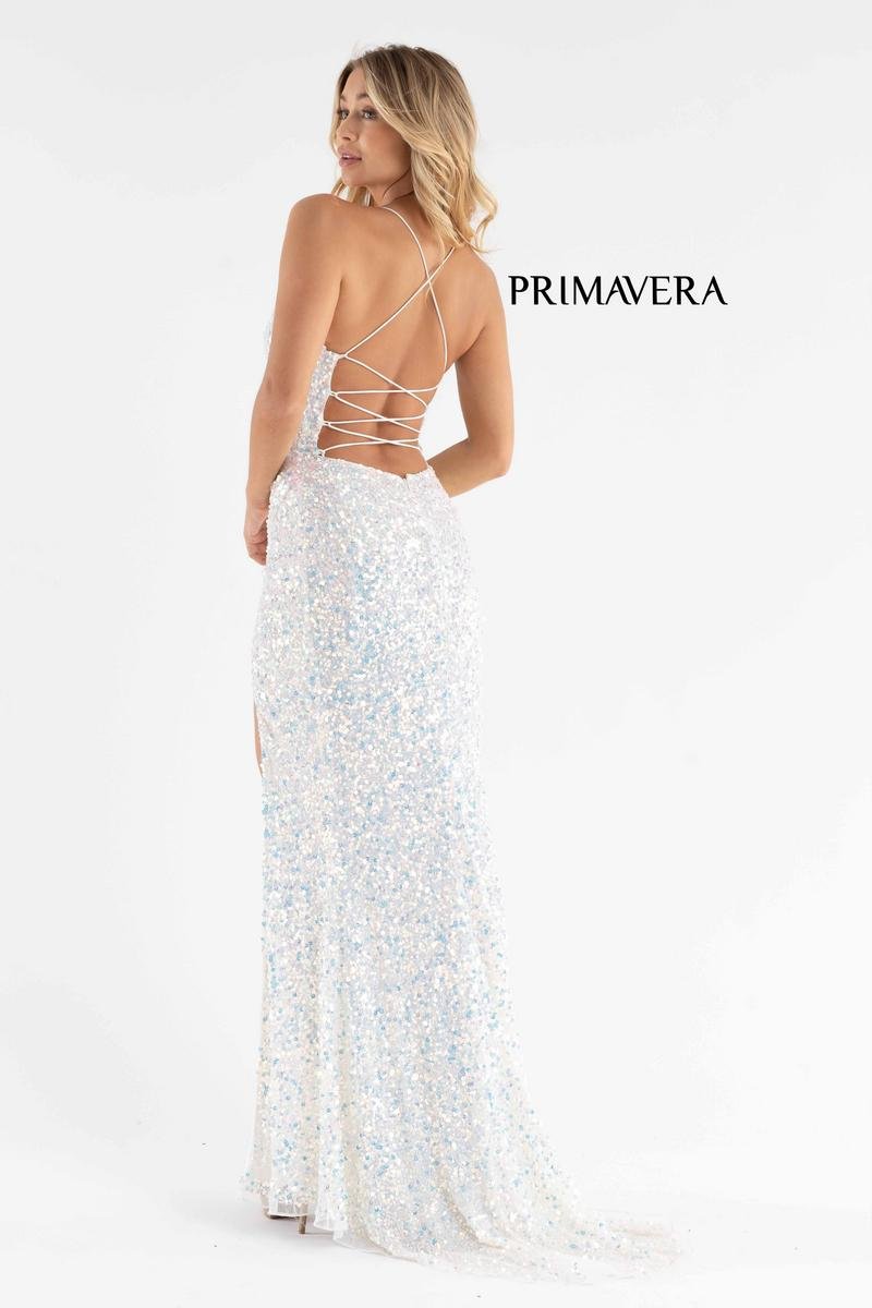 Primavera Couture 3791 Ivory Prom Dress