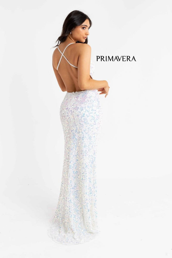 Primavera Couture 3295 Ivory Prom Dress