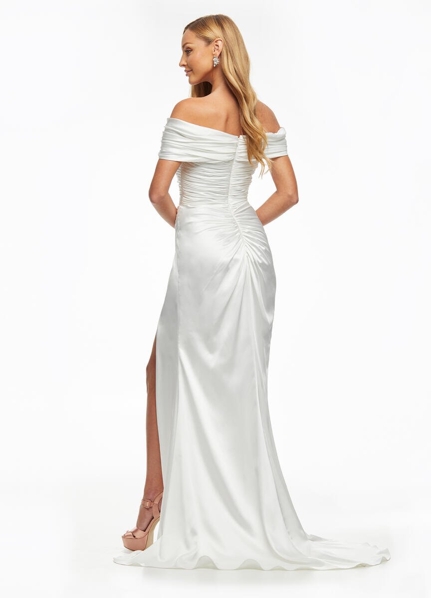 Ashley Lauren 11093 Ivory Prom Dress